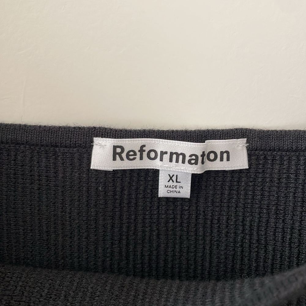 Reformation Julia Ribbed Sweater Tank in Black Size XL - Picture 10 of 13